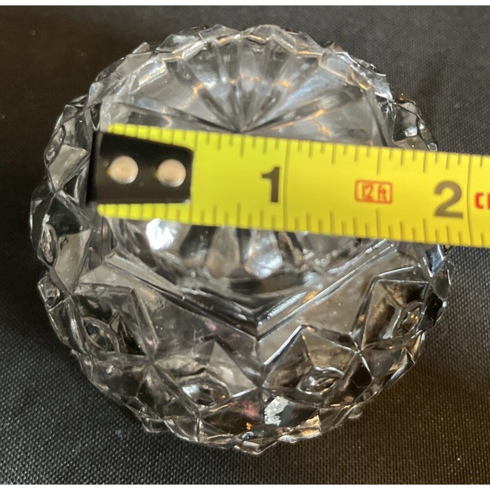 Stunning Antique Flint Glass Master Salt Cellar Flattened Sawtooth Diamonds - Picture 9 of 9